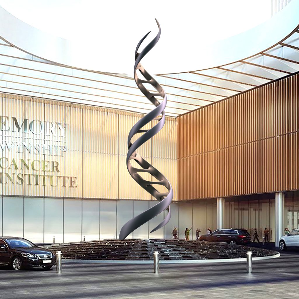 DNA Sculpture Emory Winship Cancer RFQ Healthcare Life Sciences Campus