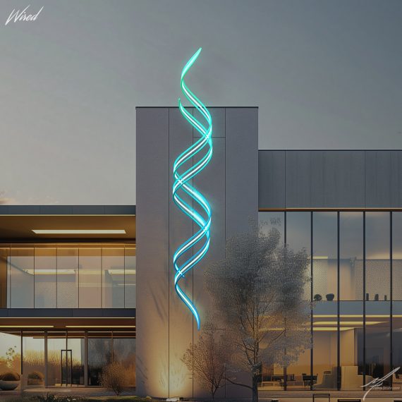 Suspended wall sculpture Science Building Public Art Famous