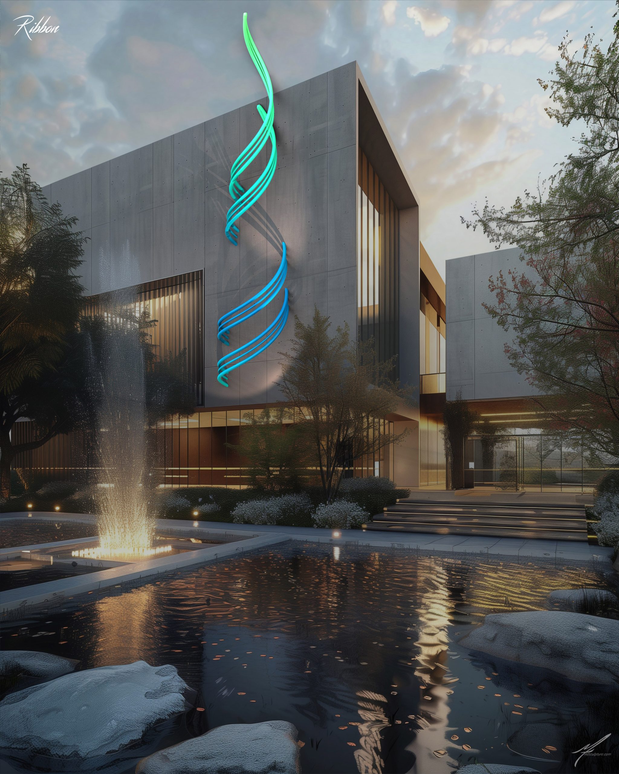dna molecule sculpture healthcare design project wall sculpture suspended