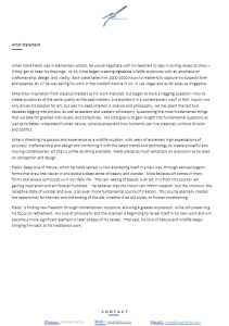Artist Statement