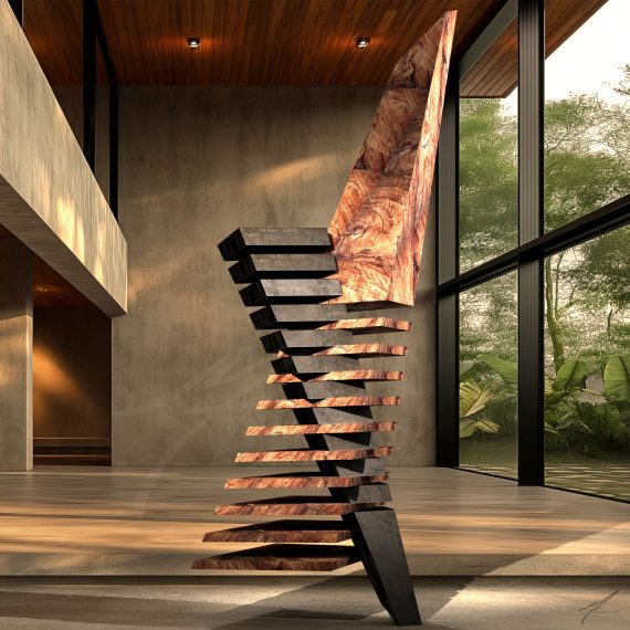 Intersection University modern residential art sculpture