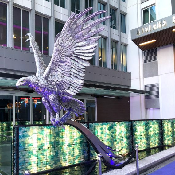 Seahawks Sculpture Stainless Steel Mike Fields Chester Fields