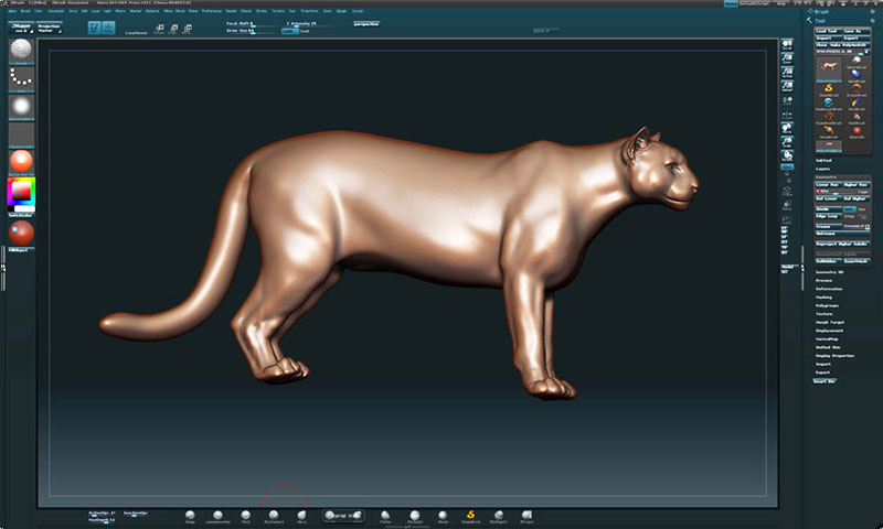 Zbrush Mike Fields Sculpture Cougar Pride (3