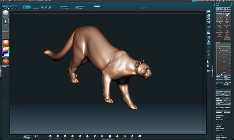 Zbrush Mike Fields Sculpture Cougar Pride (4