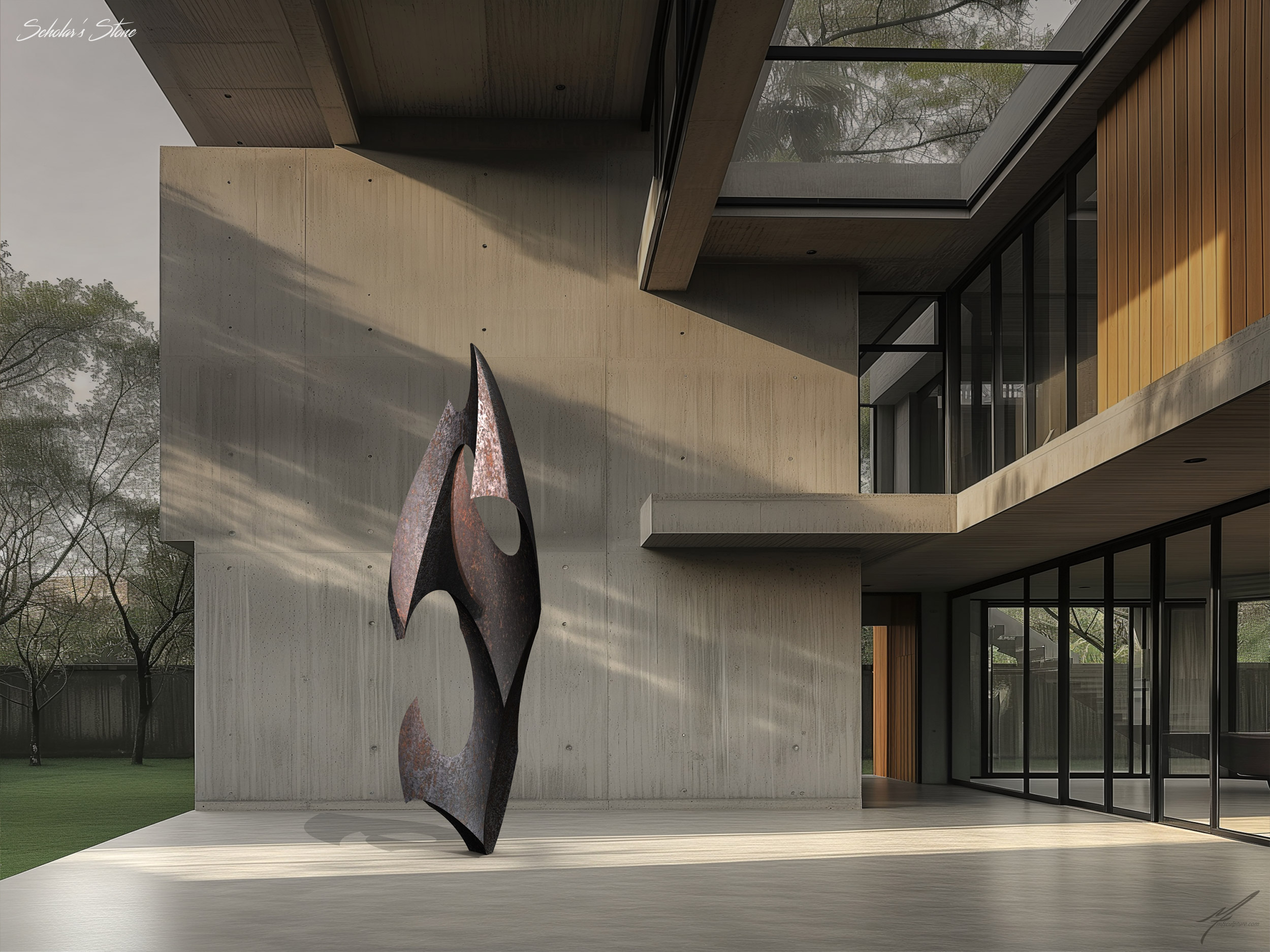 Scholars Stone v1 Home Sculpture Modern