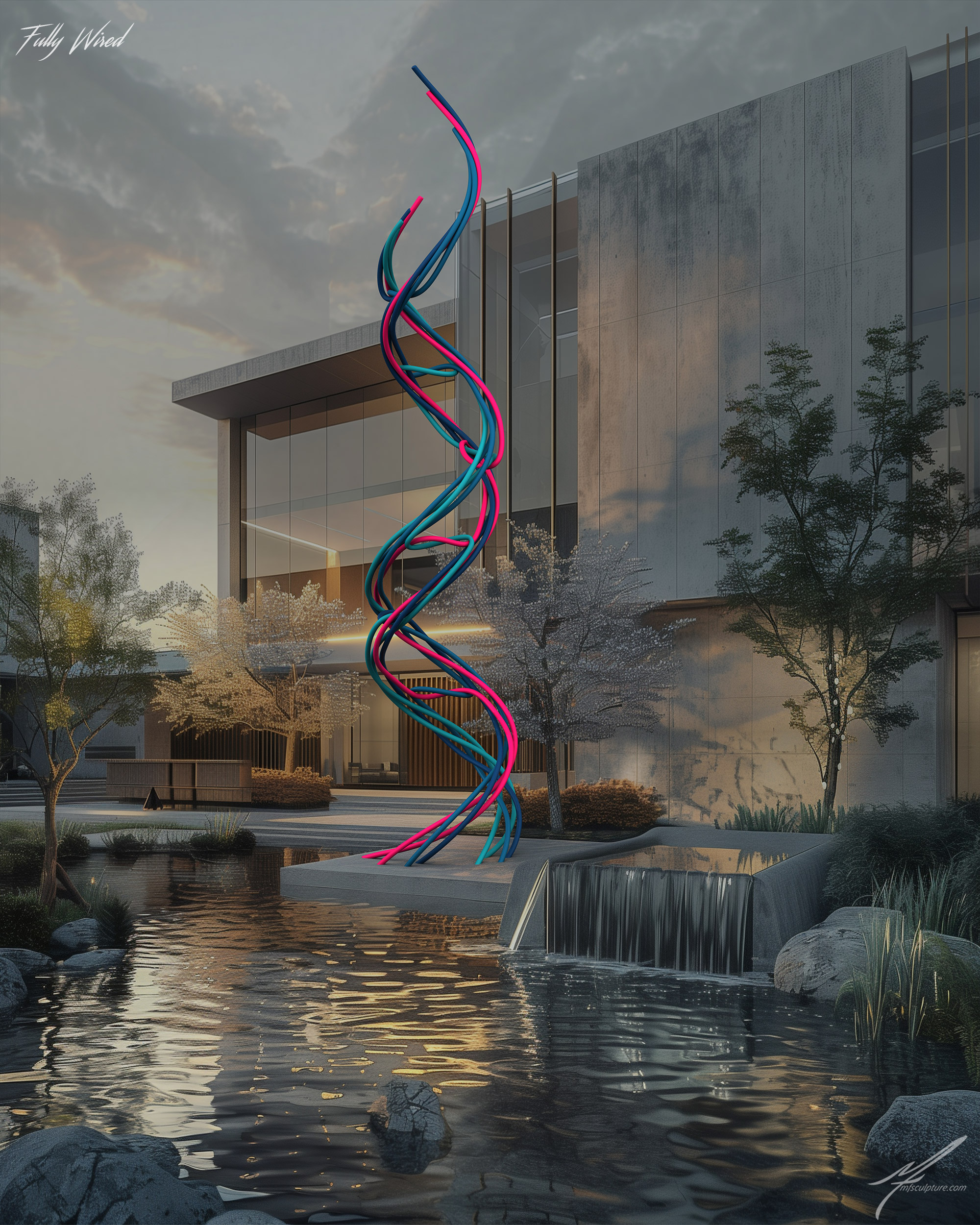 contemporary dna sculpture pharmaceutical art