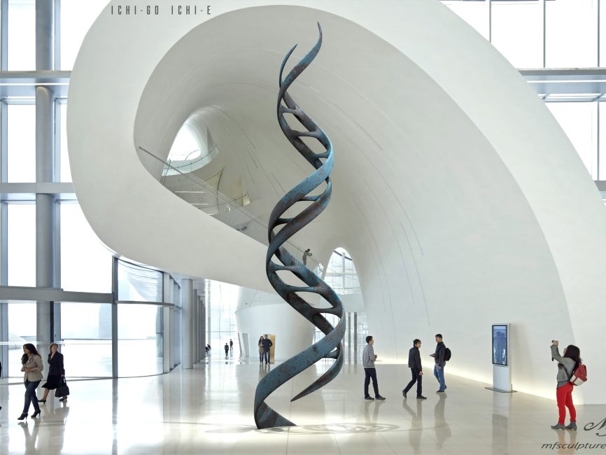 Heydar Aliyev Zaha Hadid Convergence Modern Sculpture Public Art DNA Ribbon of Life Science 1
