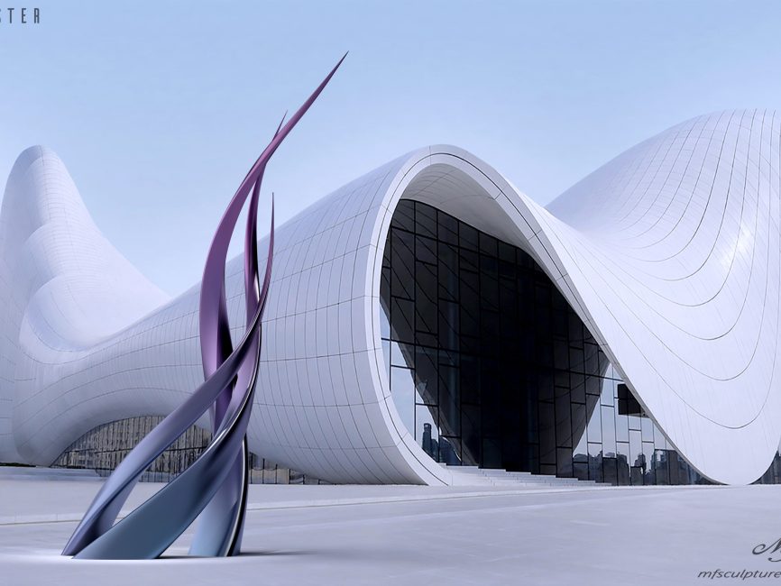 Heydar Aliyev Zaha Hadid Modern Sculpture Public Art Twister 6