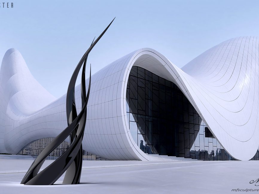 Heydar Aliyev Zaha Hadid Modern Sculpture Public Art Twister 7