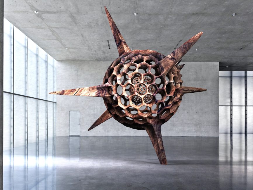 Kunsthaus Bregenz Contemporary Sculpture face off KUB Architecture Radiolarian Science Sea Creature 2