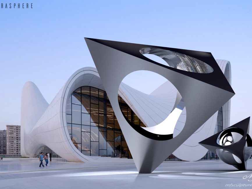 Heydar Aliyev Zaha Hadid Modern Sculpture Tetrasphere 2
