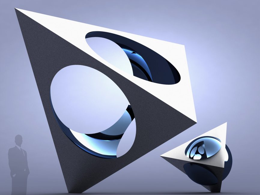 Tetra Sphere Contemporary Art Famous Sculpture