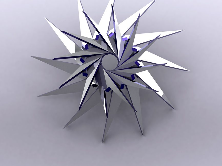 Wallflower Stainless Steel Contemporary metal wall art Sculpture