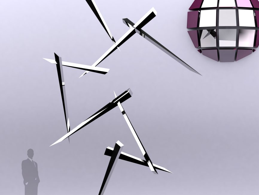 Chopstix Stainless Steel Contemprorary Art 3