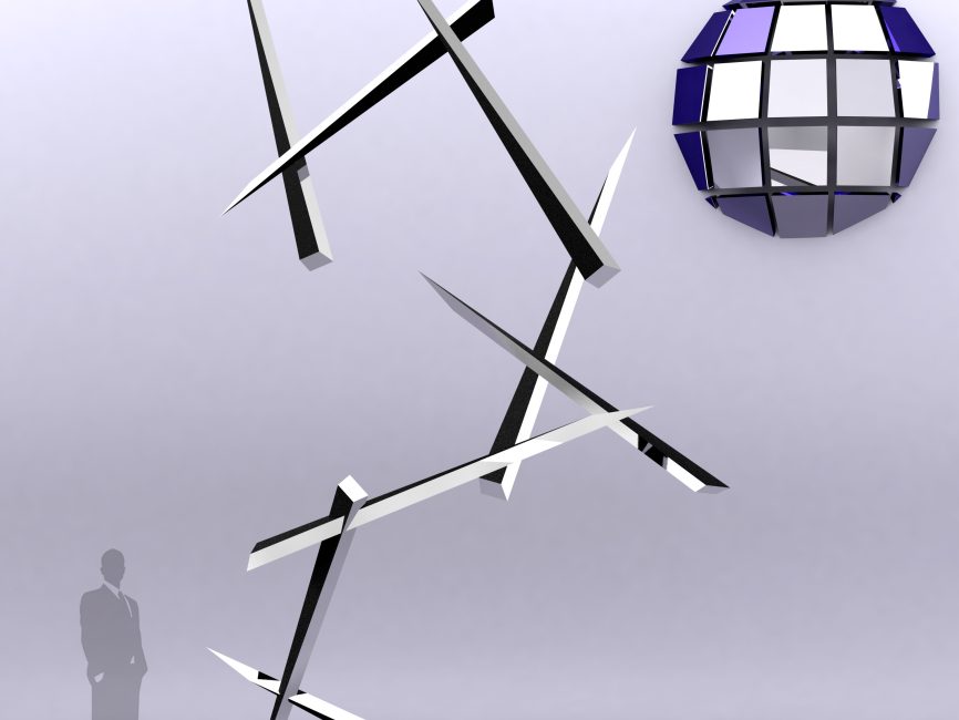 Chopstix Stainless Steel Contemprorary Art 7