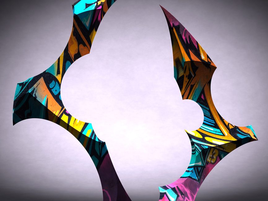 Contemporary Sculpture Abstract Face Off 2