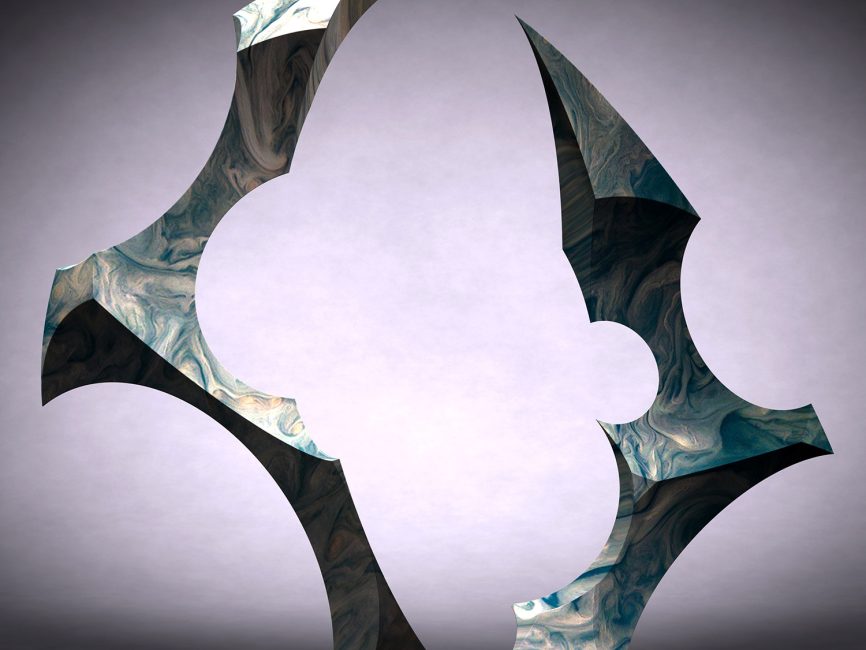 Contemporary Sculpture Abstract Face Off 3