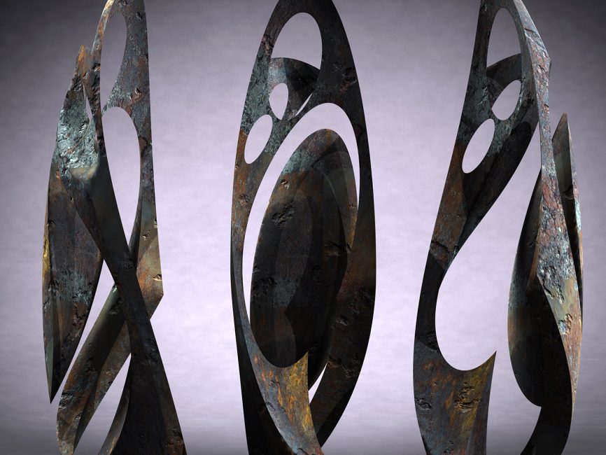 Monolithic Abstract Contemporary Sculpture Mike Fields 6