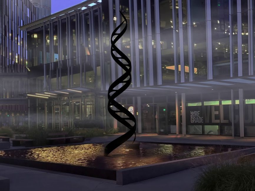 "Ribbon of Life" | DNA Double Helix Sculpture - Black | Mike Fields